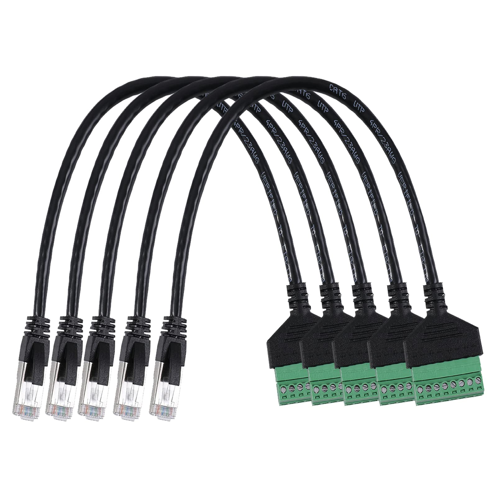 Amazon.com: Jienk 5Pcs RJ45 Male to 8 Pins Screw Terminal Block